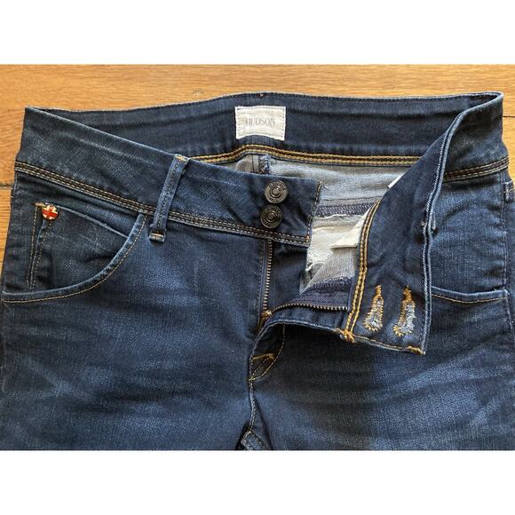 HUDSON ‘Collin Skinny Crop’ Stretch Low-Rise Blue Jeans sz 27 - Picture 6 of 11